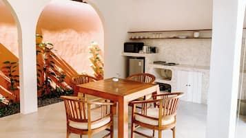 Villa, Patio, Pool View | Private kitchen