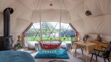 Cabane, 1 chambre, balcon, vue océan | Salle de séjour