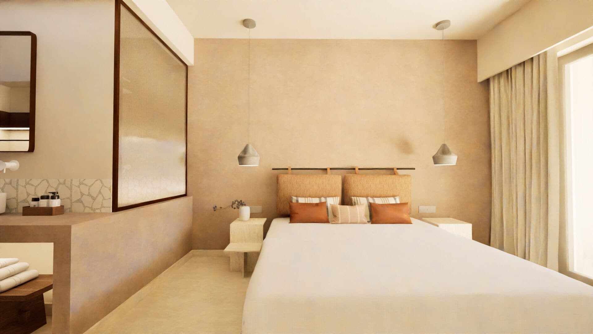 Suite junior, vista al jardín | Caja de seguridad en la habitación y insonorización 