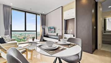 Appartement, 1 chambre, vue ville | Salle à manger