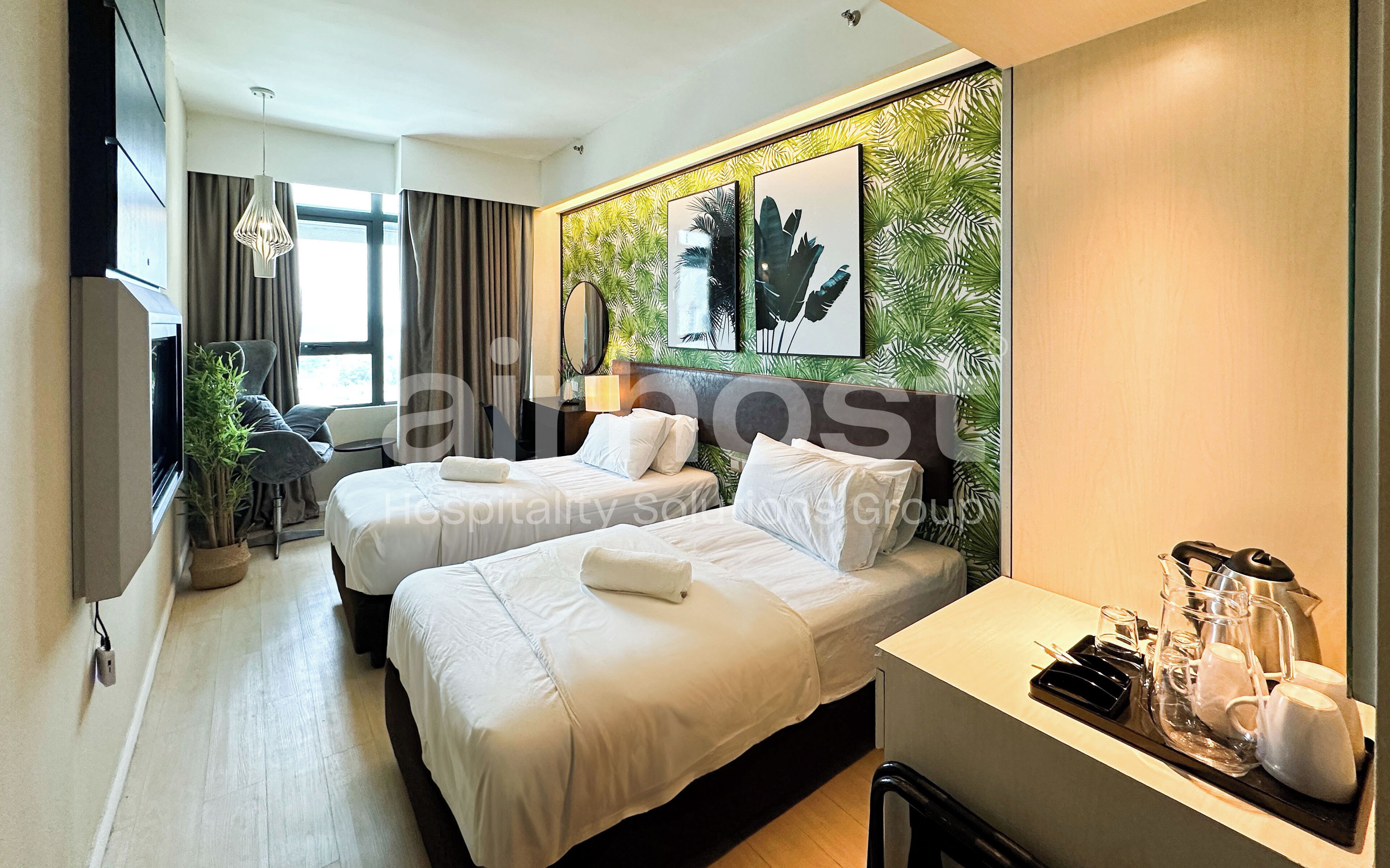 Double or Twin Room, City View | Iron/ironing board, free WiFi