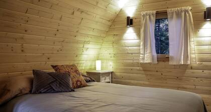 Stunning Two Oaks Pod Surrounded by Trees for an Amazing Couples Retreat near Washburn, Wisconsin