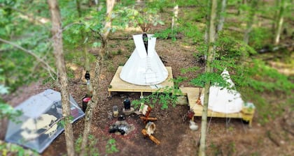 Stunning Authentic Tipi with Incredible Amenities for an Amazing Glamping Getaway near Fresno, Ohio