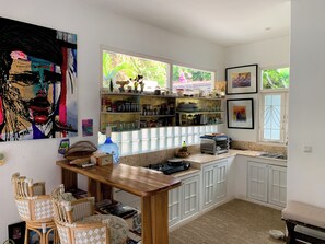 Villa, Patio, Pool View | Private kitchen - Tropical Oasis 2 BR Villa Near Beach (Seminyak)