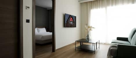 公寓, 1 间卧室, 阳台 | 起居区 | 智能电视