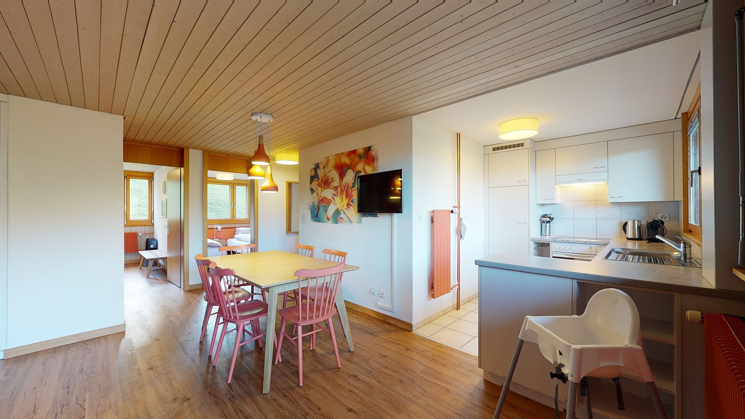 Standard Condo, 2 Bedrooms, Balcony | Private kitchen | High chair