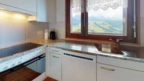 Classic Condo, 2 Bedrooms, Balcony | Private kitchen | Electric kettle, highchair - Reka-Feriendorf Wildhaus (Wildhaus-Alt St. Johann)