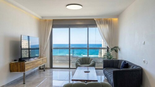 Bright 3BR w/ Large Terrace & Sea View | Mamad