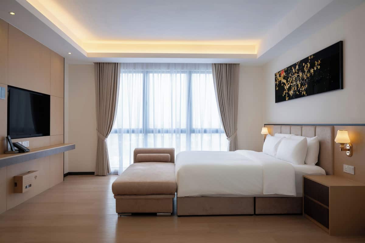 Studio Superior - 1 kingsize-säng - viss havsutsikt | Mörkläggningsgardiner, strykjärn/strykbräda, gratis wi-fi och sängkläder