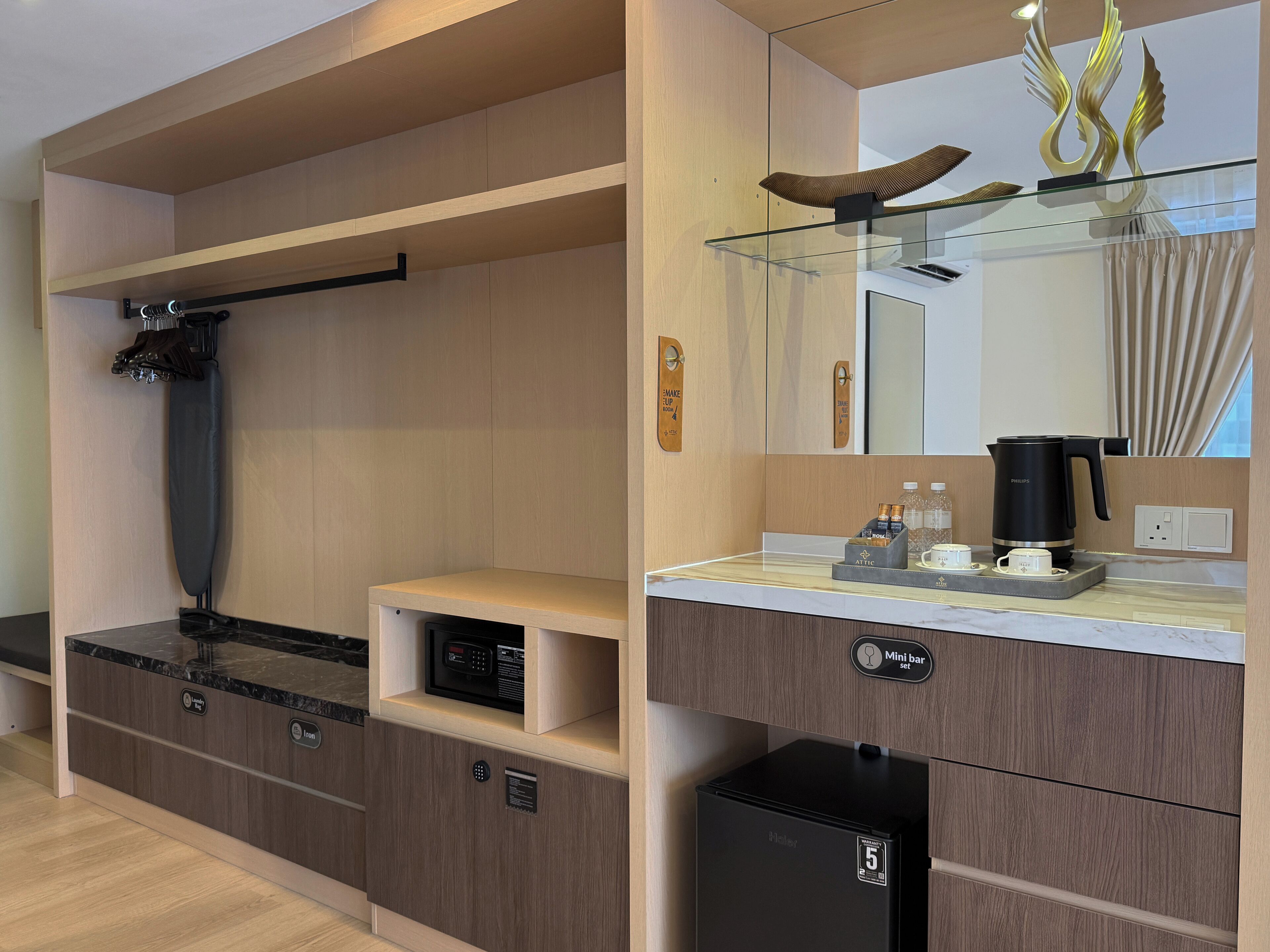 Blackout drapes, soundproofing, iron/ironing board, free WiFi