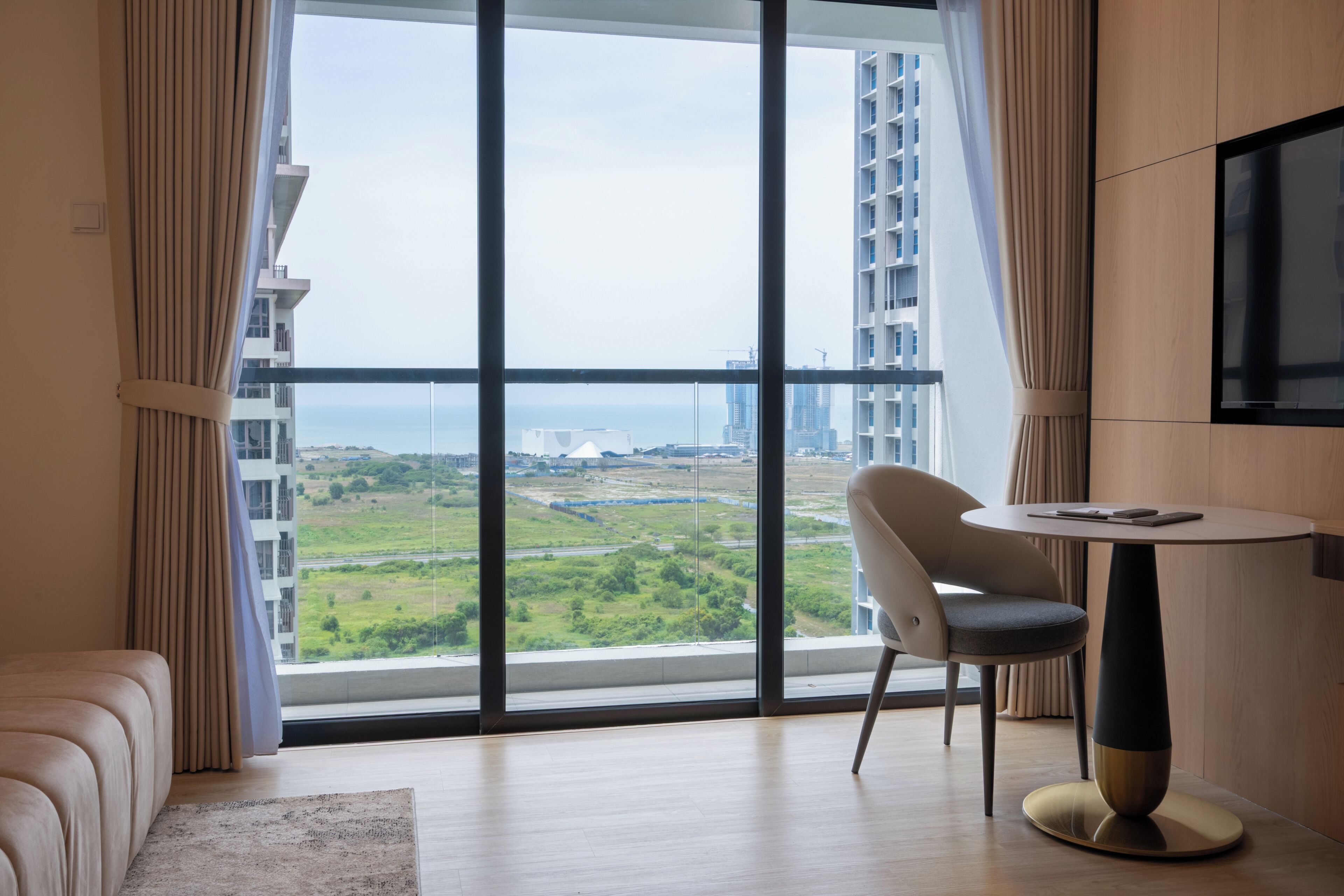 Deluxe Twin Room, Multiple Beds, Partial Sea View | Balcony