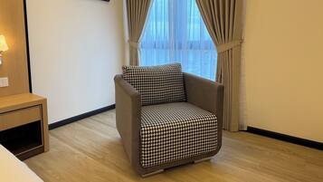 Blackout curtains, iron/ironing board, free WiFi, bed sheets