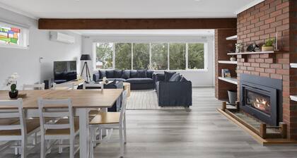 Family Retreat With Fireplace and Garden Views