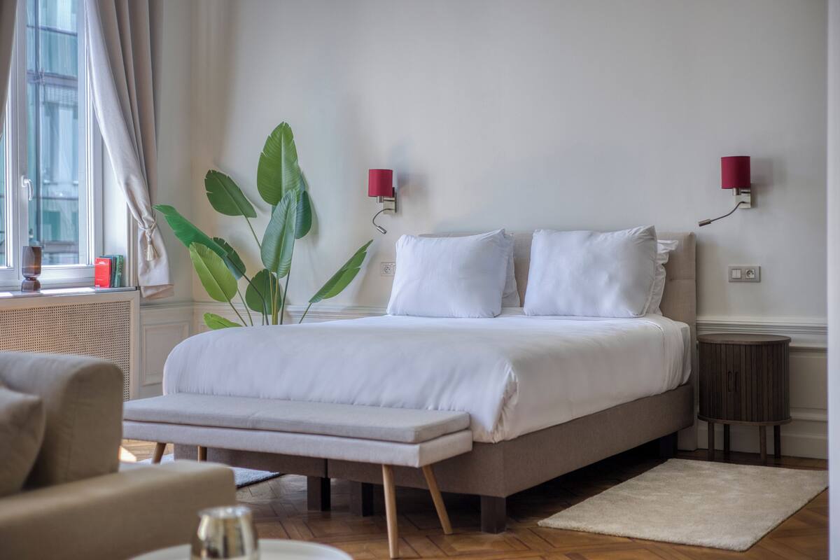 Iron/ironing board (on request), WiFi (free), bed sheets