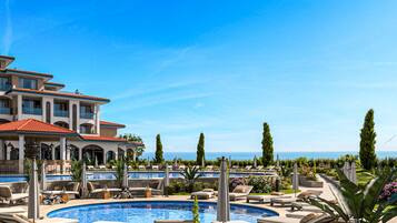 Apartamento, 2 quartos, sacada, vista para o oceano | Piscina | Piscina externa