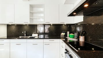 Fridge, microwave, toaster