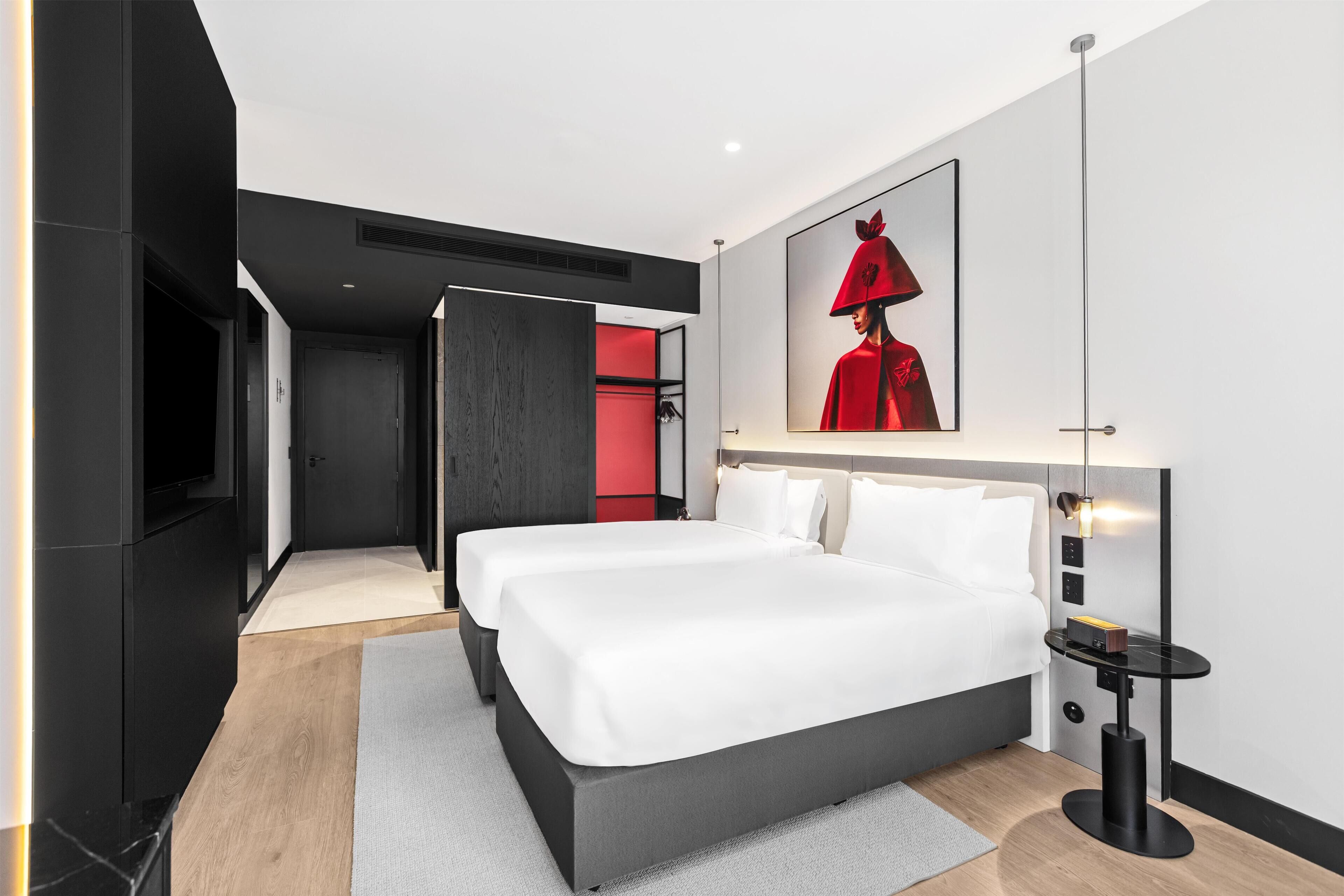 In-room safe, laptop workspace, blackout drapes, soundproofing