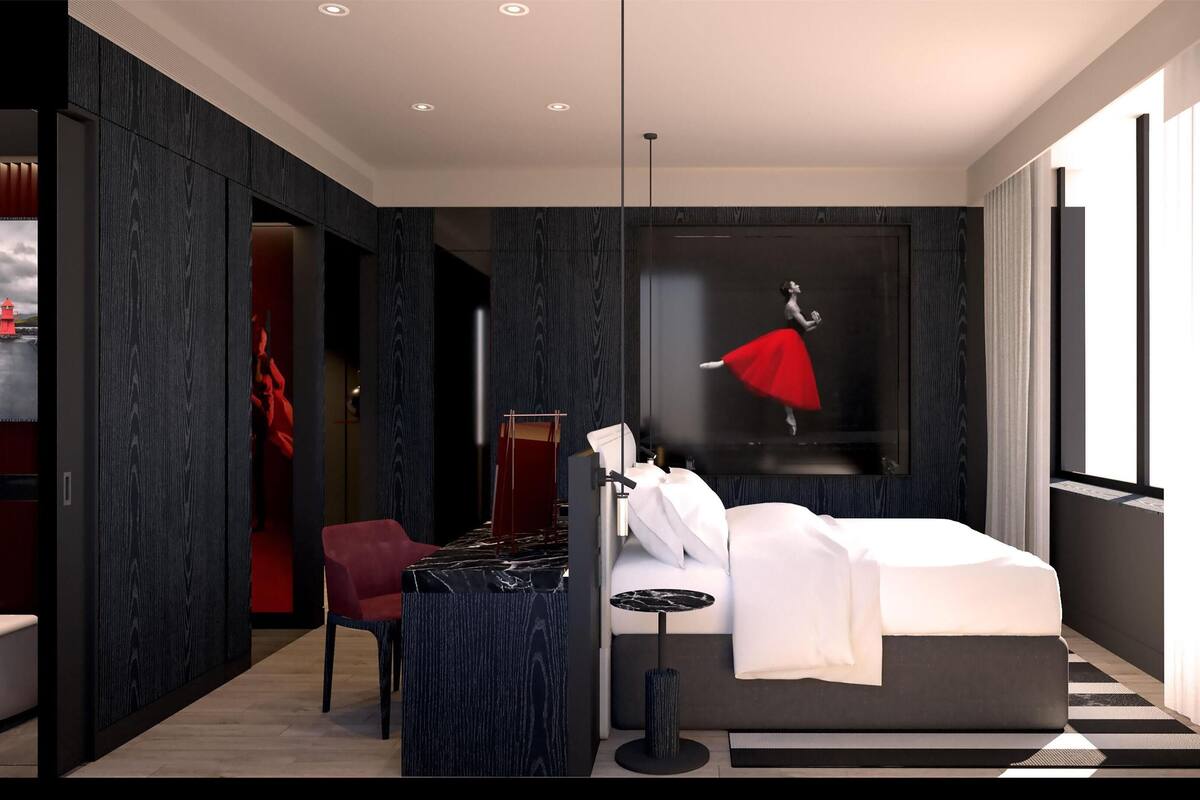 In-room safe, laptop workspace, blackout drapes, soundproofing