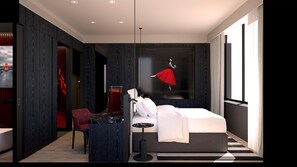 In-room safe, laptop workspace, blackout drapes, soundproofing