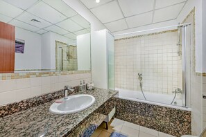 Departamento, 1 habitación, balcón, vista al río | Baño
