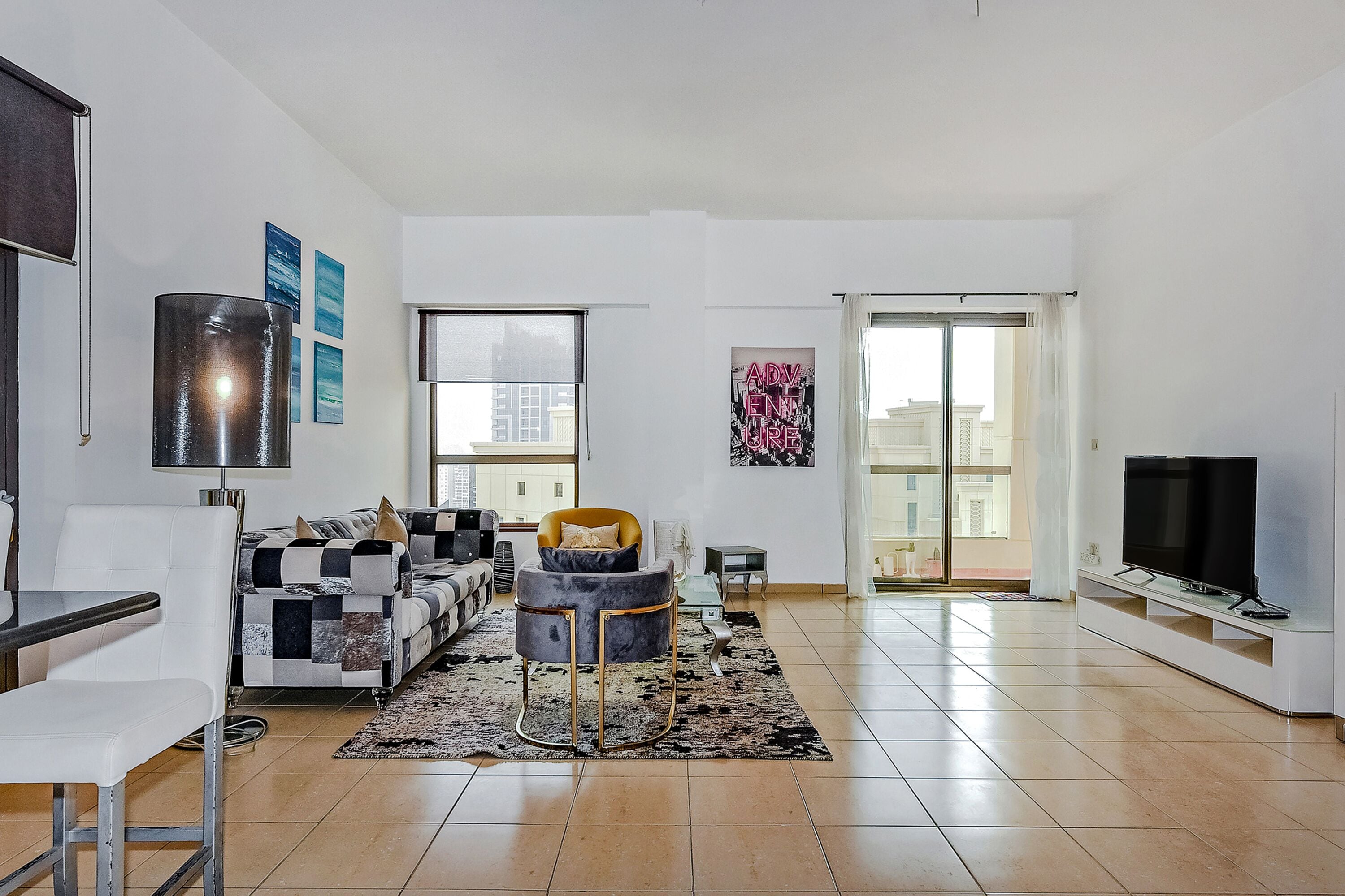 Apartment, 1 Bedroom, Balcony, River View | Living room