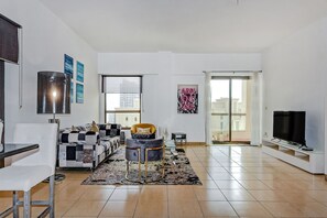 公寓, 1 间卧室, 阳台, 河景 | 客厅