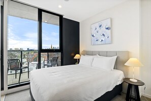 Appartement | 2 chambres, espace de travail pour ordinateur portable, draps fournis