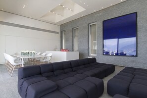 Villa, 4 Bedrooms, Private Pool, Garden View | Living room - Modern Oasis Overlooking Lake Maggiore (Stresa)