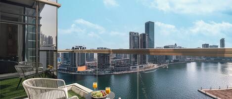 Luksusleilighet, balkong, kanalutsikt | Balkong