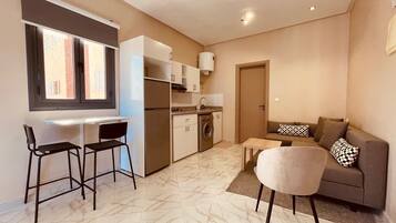 Studio, balkon, uitzicht op de stad | Privékeuken