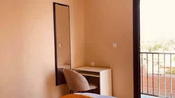 Studio, Balcony, City View | Iron/ironing board, free WiFi