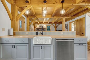 Interior - Timberframe Cabin with Hot Tub Close to Sunday River! (Bethel)
