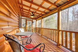 House (2 Bedrooms) | Interior - Fish & Hike: Wooded Circle P Cabin in Murphy (Murphy)