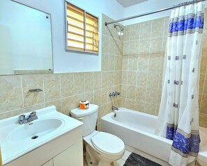 Towels, soap, toilet paper