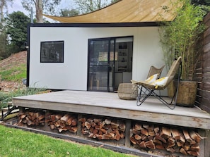 Mobile Home, 1 Bedroom, Balcony, Garden View | Terrace/patio - Watts River Tiny - Hidden, but Close to Township (Healesville)