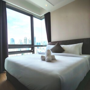 Departamento Deluxe, 2 habitaciones, vista a la ciudad | Tabla de planchar con plancha y wifi gratis