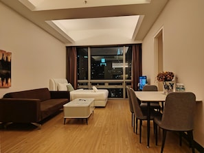 Deluxe Apartment, 2 Bedrooms, City View | Living area - swiss garden residence (Kuala Lumpur)