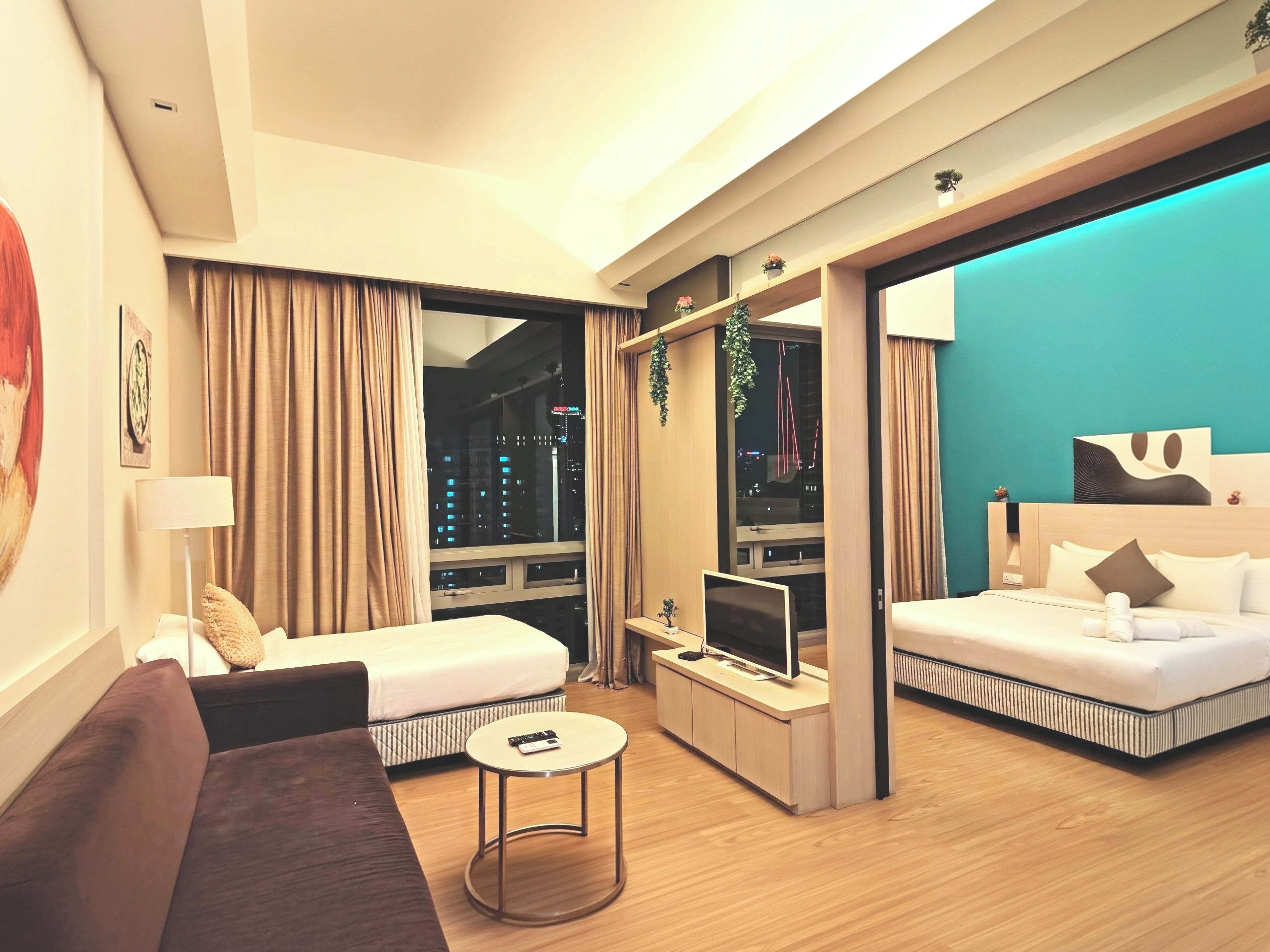 อพาร์ทเมนท์, 1 ห้องนอน, วิวเมือง | เตารีด/โต๊ะรีดผ้า, Wi-Fi ฟรี