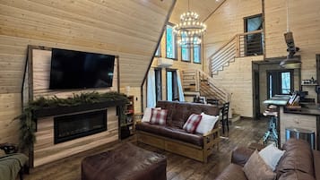 Televisión, chimenea