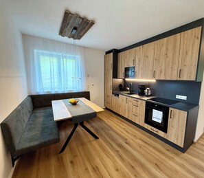 Comfort House, 2 Bedrooms, Balcony, Mountain View | Private kitchen - Haus Schernthaner (Saalbach)