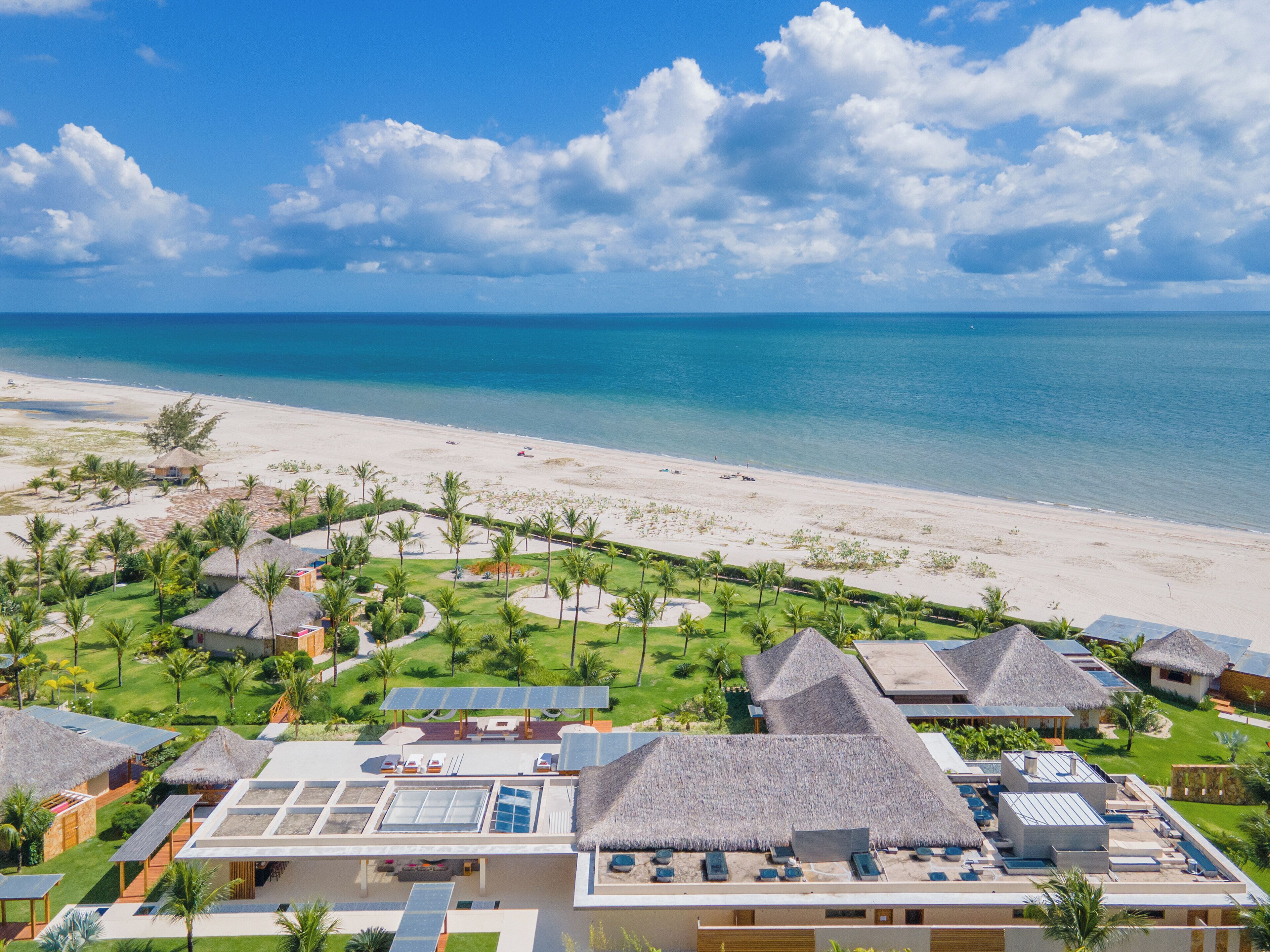 On the beach, white sand