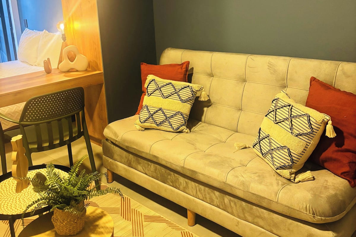 Studio Deluxe, 1 lit double et 1 canapé-lit | Coin séjour