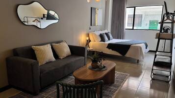 Comfort appartement, 2 slaapkamers, kitchenette | Luxe beddengoed, donsdekens, een minibar, gratis wifi