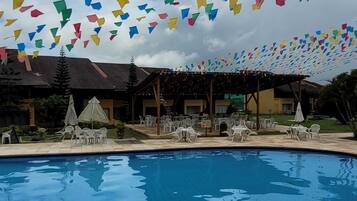 Outdoor pool, a heated pool