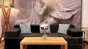 Comfort Apartment, City View | Desk, laptop workspace, blackout drapes, soundproofing