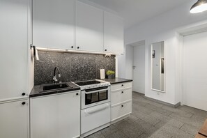 Classic Apartment, City View | Private kitchen - Lumina 3room apart near the Royal Castle. (Warsaw)