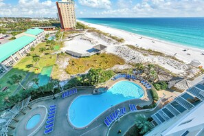 Indoor pool, a heated pool - ☀️ Pelican Beach 912 - Tropical Oasis - Gulf Views 🌊 (Destin)