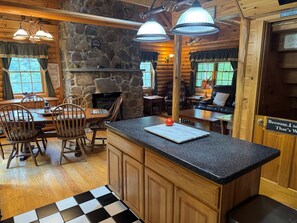 Dining - The Trading Post - Peaceful log cabin in the woods, minutes to ASV (Otego)