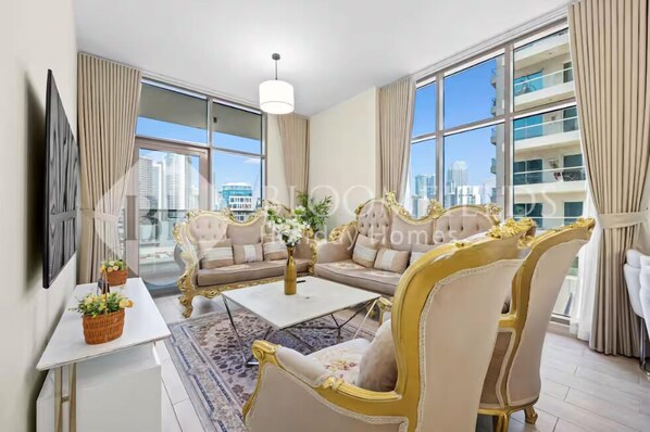 Deluxe Double Room, Canal View | Living area - Bloomfields Canal View 2Br Business Bay (Dubai)