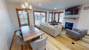 Fireplace - NEW! Allegheny Springs 245 - Brigham Two Bd Plus Condo (Snowshoe)